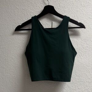 Athleta Dark Green bra shelf sports bra longline Women's Top SM A/C